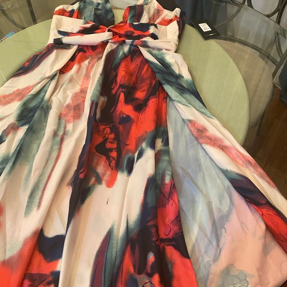 Coral Maxi Dress w Slits - Picture 6 of 6